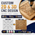 create custom 2d and 3d cnc design