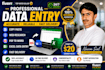 do accurate data entry, copy paste, web research and PDF