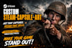 design steam capsule art, game banner and steam header caspule