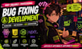 fix bugs in javascript , react , next js, node js for you