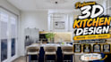 create professional 3d kitchen design and realistic rendering