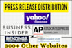 do press release distribution, yahoo finance, press release, pr
