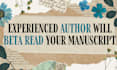 beta read your novel as a published author