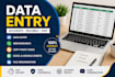 do accurate data entry, copy paste, and excel tasks