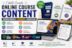 create online course content, workbook, training manual and PPT