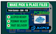 make pick and place from gerber or bom for jicpcb and pcb way
