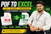 convert PDF to excel