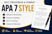 edit and format your document to apa 7 style