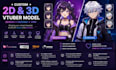 design custom 2d and 3d vtuber model with rigging and vrm