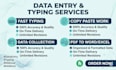 do professional data entry and fast typing work