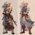 create dnd character design, concept art and illustration