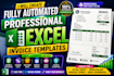 design a professional automated excel invoice templets