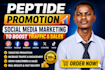 promote website, peptide, substack with social media marketing to boost traffic