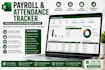 create payroll attendance tracker and salary sheet in excel