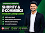 do ecommerce product listing and shopify product upload