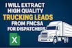 provide fresh trucking leads from fmcsa database