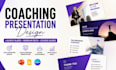 design coaching program launch slides, webinar deck, course presentation design