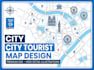 create city tourist maps, landmarks, hotels and attraction guides