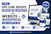 copy clone, duplicate, design, or redesign any website in wordpress