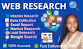 do professional web research and internet data collection