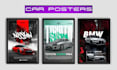 design car poster, car ad, car flyer professionally