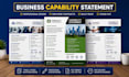 capability statement design graphic design business flyers card one page design