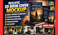 create 3d book cover mockup