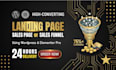 build high converting wordpress landing page, sales funnel with elementor