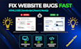 fix HTML CSS javascript react next js bugs and errors