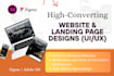design responsive figma and adobexd website and landing page