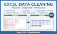 professionally clean, format, and organize excel or CSV data