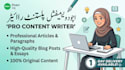 do professional content writing and paragraph writing
