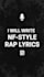 write you a deep emotional rap verse like nf