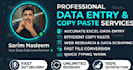 do professional data entry, copy paste and web research work