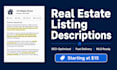 write real estate listing descriptions