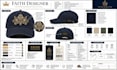 create cap tech pack with embroidery, woven labels, hang tags for manufacturing