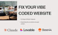 fix, redesign your ai vibe coded website, web application