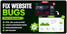 fix website bugs and frontend issues fast