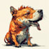 create professional animal pop art illustration