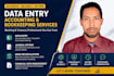 do accurate data entry, excel data cleaning and copy paste tasks