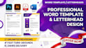 create clean minimalist word proposal template report letterhead