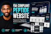 build fda compliant peptide website, nutraceutical supplement website