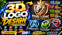 design a professional 3d logo