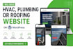 build hvac website, plumbing website, or roofing website on wordpress