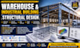 do structural, beam calculation and drawing for warehouse, industrial buildings