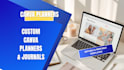 design editable canva planners, journals and trackers