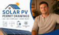 solar pv permit drawings USA, nec solar electrical plan, sld, solar cad