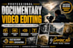 do documentry video editing and prfessional script writing