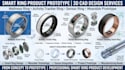 design wellness smart ring, activity tracker ring, sensor ring product prototype