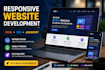 create a responsive website using HTML CSS and javascript